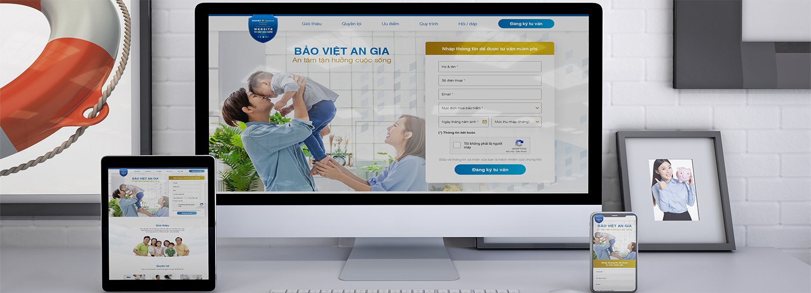 Thiết kế website đẹp về bảo hiểm